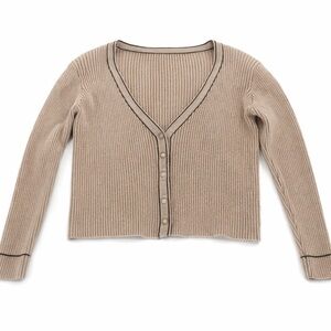 NWT Korean Cropped Wool Blended Cardigan Sweater